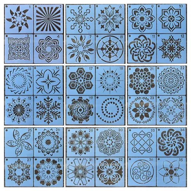 1set Mandala Painting Templates Tools Round Geometry Stencils for DIY  Painting Scrapbook Coloring Embossing Album 11/13/20cm - AliExpress