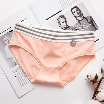 

Girl's Briefs Simple Fashion Sporty Striped Cotton Comfortable Moisture-Absorbing Breathable