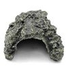 Fish Hiding Cave Aquarium Non-Toxic High Simulation Crawling Turtle Reptile Basking Hide Habitat Tank Decoration Ornament 5