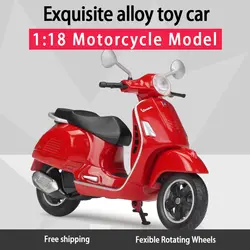 WELLY 1:18 2017 Vespa GTS 125 литой мотоцикл из сплава модель гибкие вращающиеся колеса игрушки для детей подарки коллекция игрушек Новый в коробке