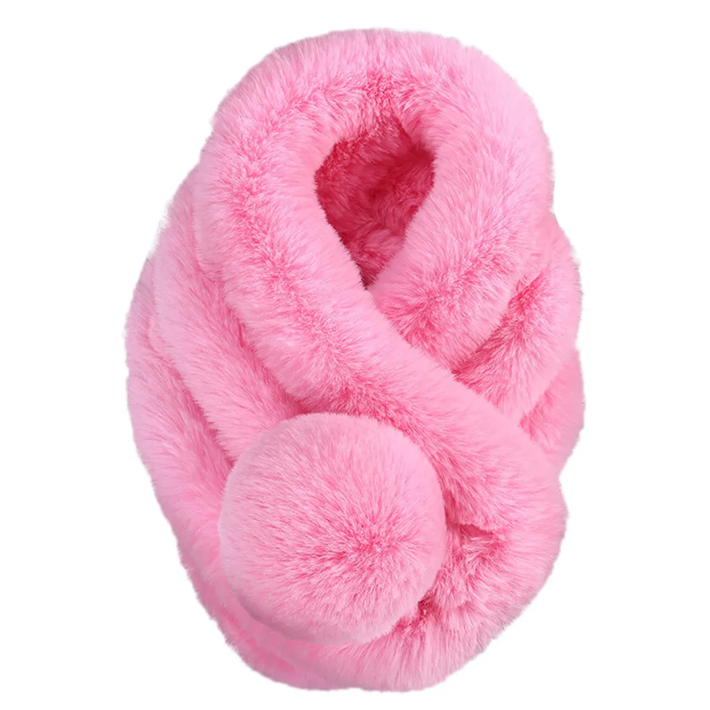 Женский зимний теплый шарф, модный утолщенный меховой искусственный мех, травяной шарф, Женские аксессуары, зимняя шаль, плюшевые шарфы# Y5 - Цвет: Pink
