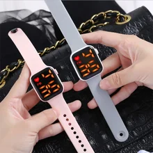 

Touch LED Electronic Watch Big Digital Fashion Simple Square Touch Swimming Waterproof Bracelet Watch Student