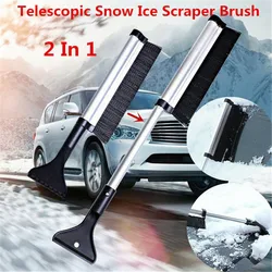 Hiver Voiture Pare Brise Glace Grattoir Verre Brosse À Neige Extensible En Acier Inoxydable Déneigeur Nettoyant Outil Balai Lavage Accessoires 