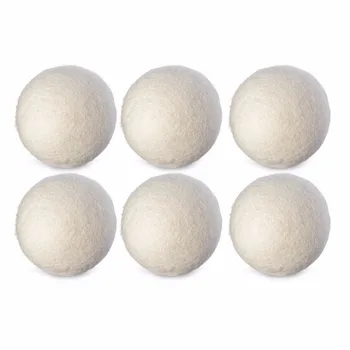 

2017 6PCS/SET Natural Reusable Laundry Clean Ball Practical Home Wool Dryer Balls Laundry Softener Alternative Accessories