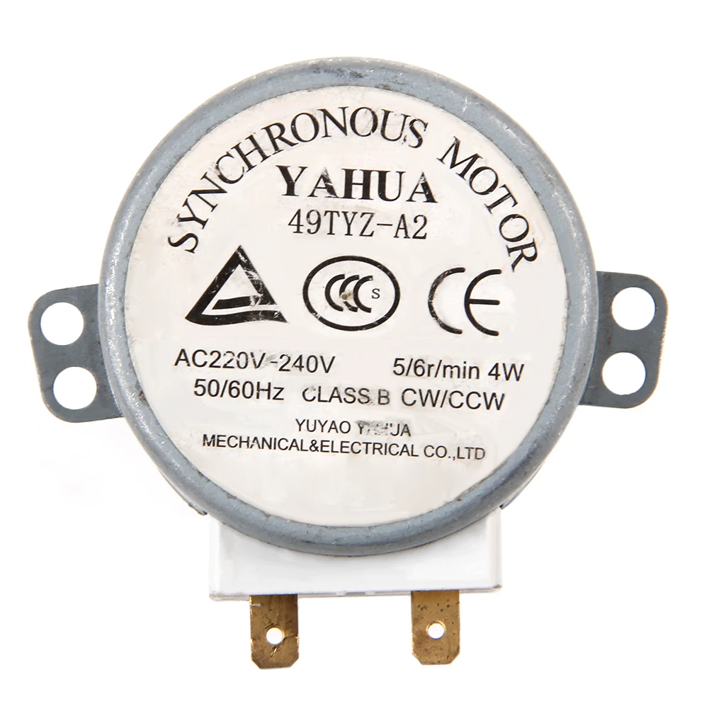 Motor de microondas con mesa giratoria síncrona, 4 W, 5/6 RPM, CA, 220-240V, 49TYZ-A2, 1 unidad
