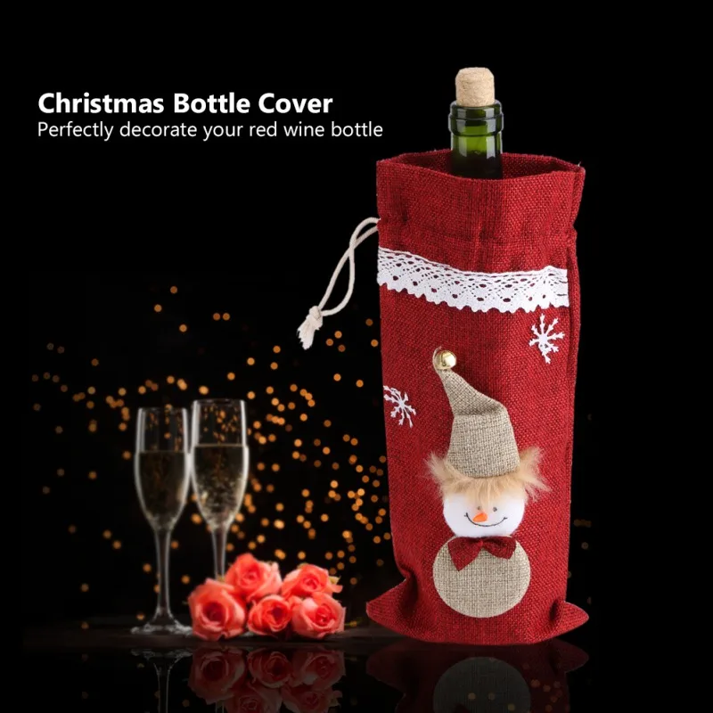 Модный высококачественный чехол для бутылки вина, рождественские банкетные украшения, аксессуары для бутылок вина
