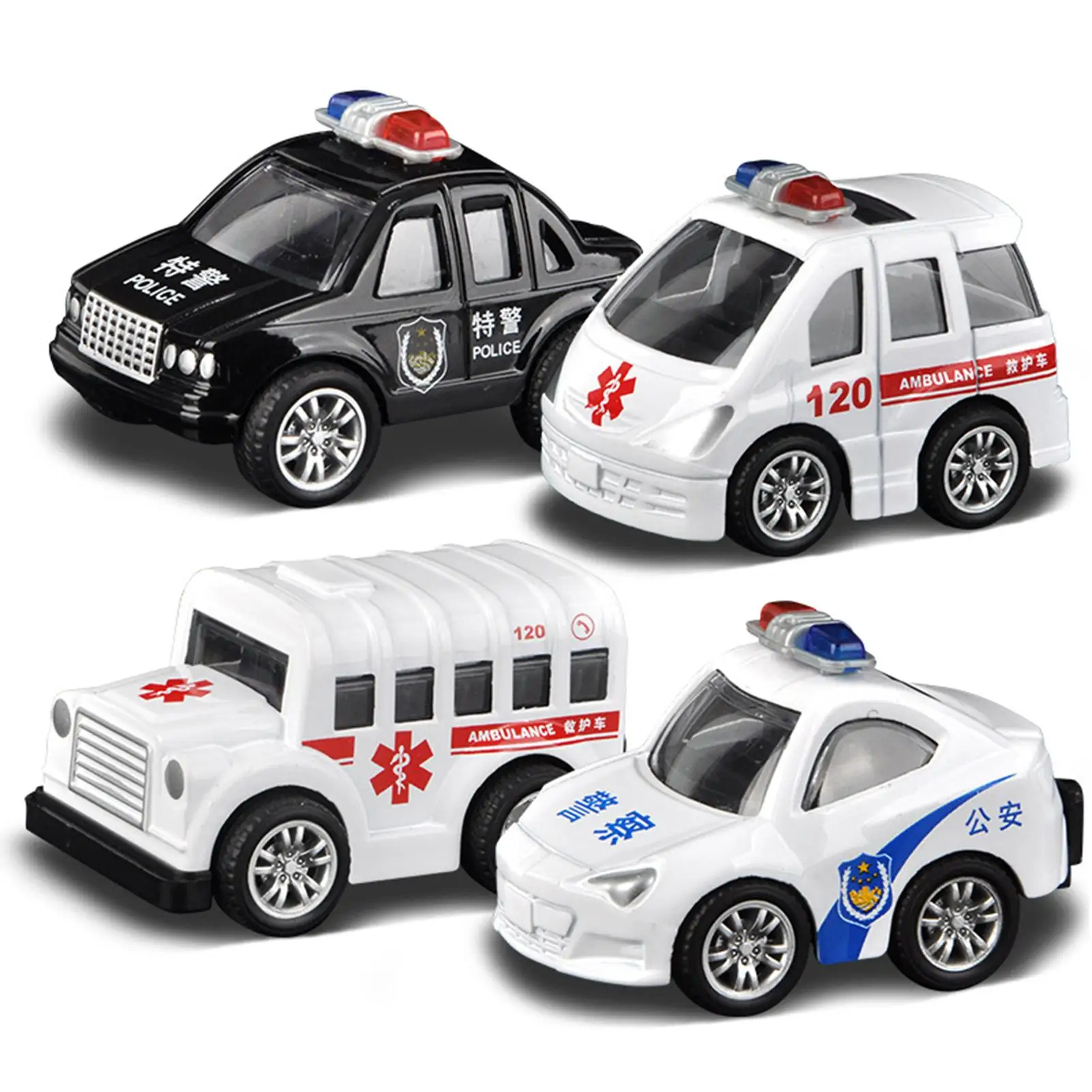 Mini Metal Pull Back Police Car/Trucks/School Bus/Ambulance Kids Toys Vehicles | Игрушки и хобби