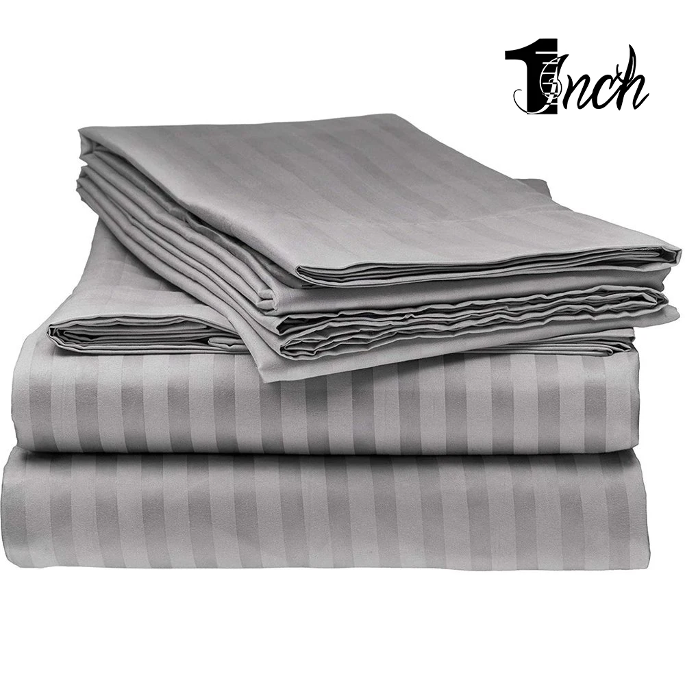 

1inchome 1000TC Cotton Blended bed sheet 4 Pcs perfect FITTED & FLAT Sheet Set for Double/Queen/King Size Bed comfort bed set