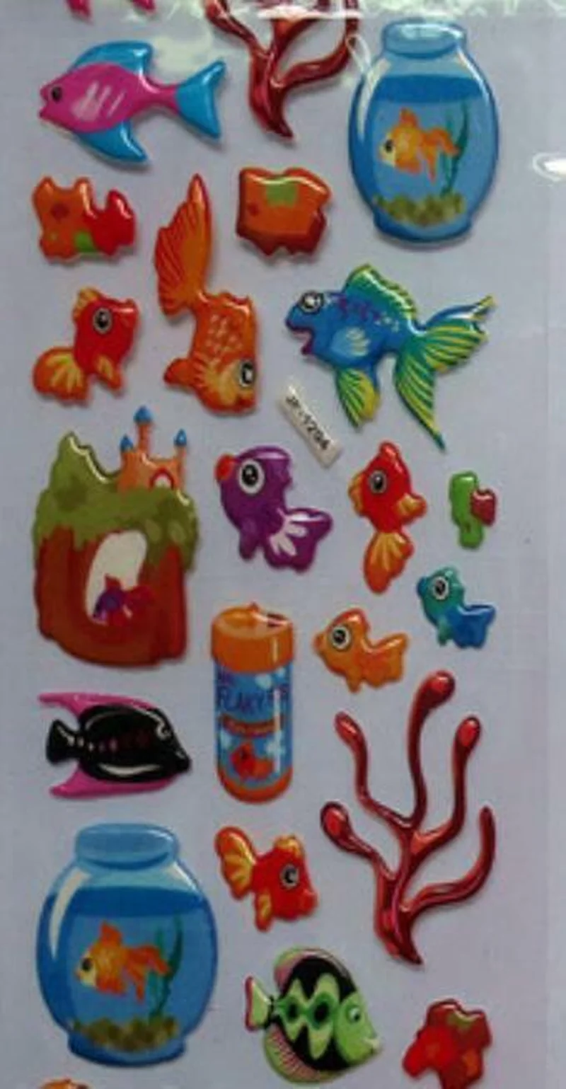 3D рыбы и дельфинов а так же Скрапбукинг & Бумага Crafs наклеек много Дети пользу
