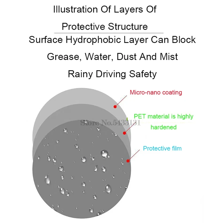 오토바이 미러 사이드 액세서리 액세서리 Gsx S1000 Cbr125R 혼다 호넷 부품 Vespa 50 용 방수 방지 비 필름
