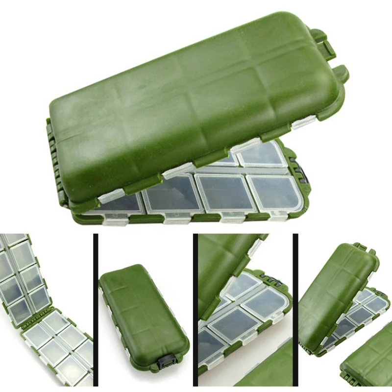 

16 Compartments Storage Case Box Fishing Lure Spoon Hook Bait Tackle Box Plastic Small Box Square Fishhook Box Accessory