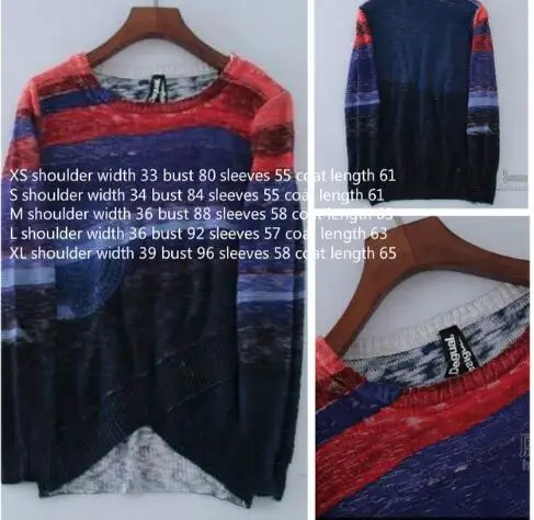Испанский Deg Тонкий мульти-стиль эластичный рукав пятнистый Печатный свитер - Цвет: 8
