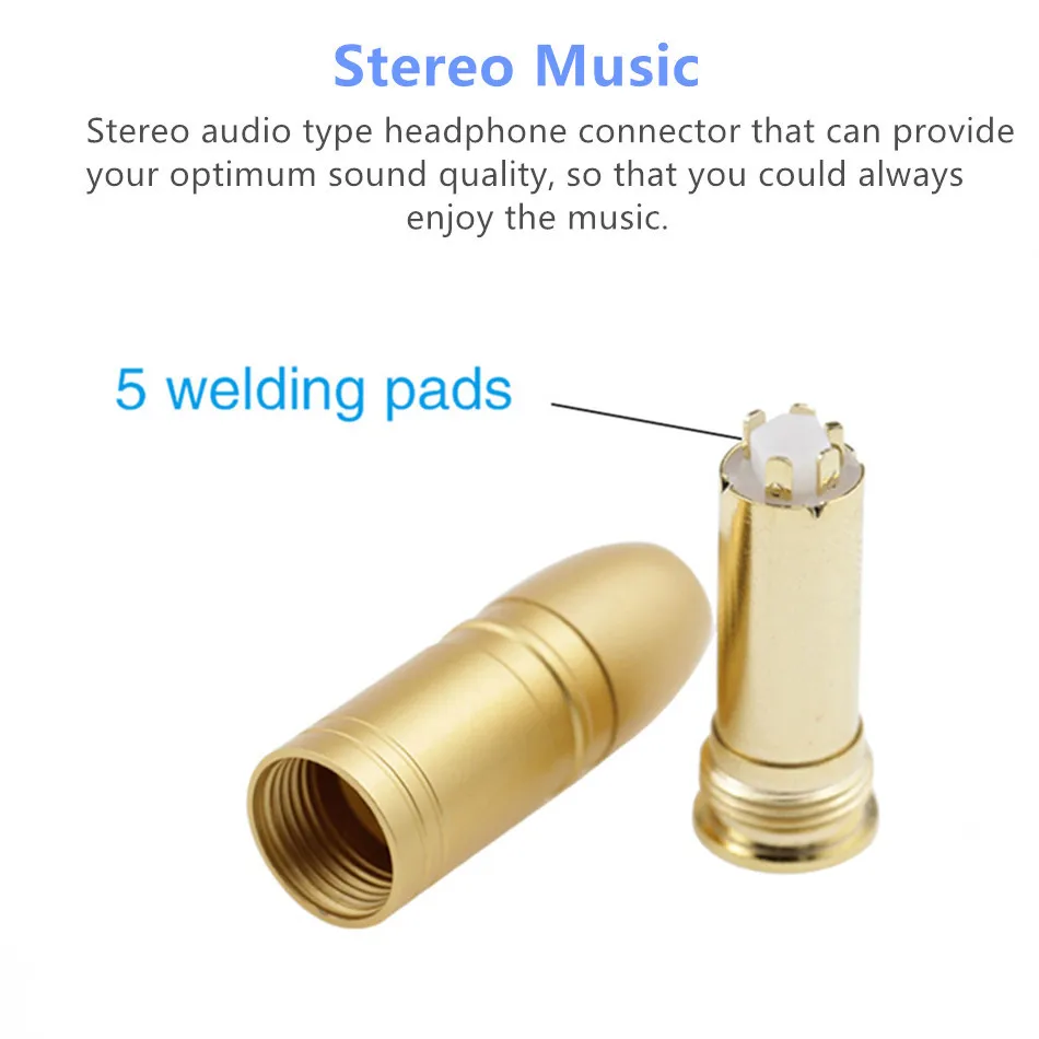 3PCS 4 4mm Jack Speaker Plug 5 Poles Female Balance Earphone Plug Connectors For Headphone Upgrade Cable For NW WM1Z A 6mm ID