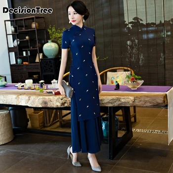 

2020 ao dai improved aodai vintage ethnic aodai vietnam clothing women traditional asian dress elegant party dress