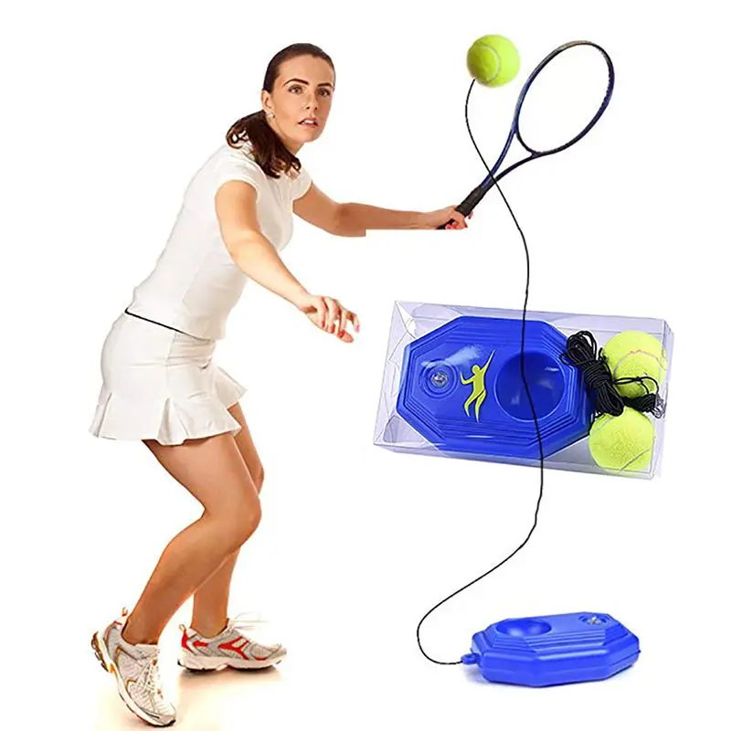 

Single Tennis Coach Practice Self-study Baseboard Player Training Aids Practice Tool Supply Elastic Rope Base Autodidactic Tool