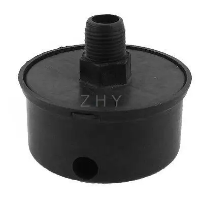 

15.5mm Male Threaded Dia Black Plastic Air Compressor Silencer Muffler