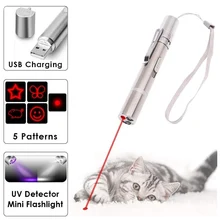Mini lampe de poche LED 3 en 1 Rechargeable par USB pour chat, jouet amusant, chasseur, stylo, pointeurs