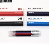 10pcs/pack for Xiaomi Gel Pen Kaco 0.5MM Refill Blue/Black/Navy Blue Ink Retractable Sign Pen Ballpoint Pens for office School 1