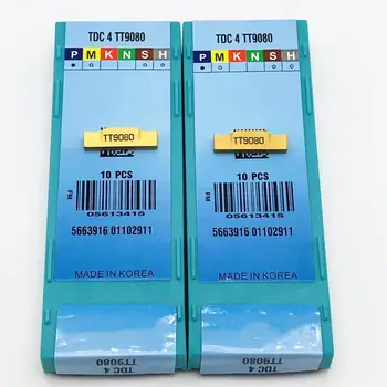 

10 pieces TDC4 TT9080 grooving and cutting tool carbide insert double head 2mm tool lathe tool machine tool accessories