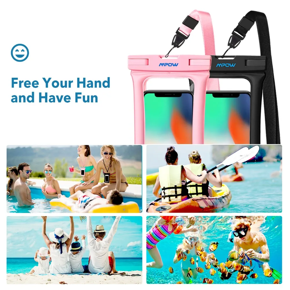 Mpow Waterproof Phone Pouch IPX8 Universal Phone Case Pouch Floatable Dry Bag For iPhone X88plus77plus6s66s Plus Samsung (6)