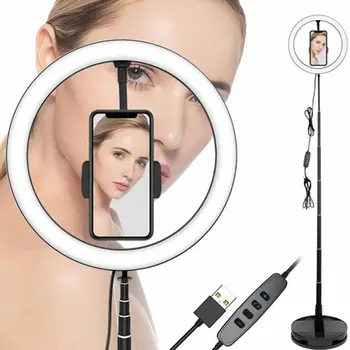 

Stretchable Led Ring Light With Stand Live Fill Light Lamp Floor Led Ring Lighting Lamp Anchor Beauty Face Mobile Phone Stand