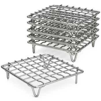 

4 Inch Mini Stainless Steel Cooking Cooling Rack, 6 Sets of Stainless Steel Cooling Rack Cake Bread Cooling Rack