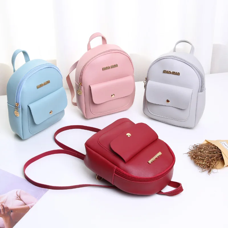 

LISM Women Backpack Small Shoulder Hand bags Female Back pack 2019 Simple Fashion Multi-Function Mini Bag for Little Girls