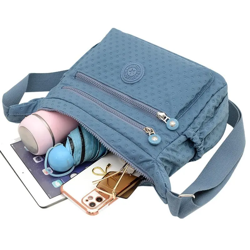 Travel Female Male Crossbody Bags Zipper Multiple Pocket Handbag Casual Waterproof Nylon Women Shoulder Messenger Bag Travel Female Male Crossbody Bags Zipper Multiple Pocket Handbag Casual Waterproof Nylon Women Shoulder Messenger Bag