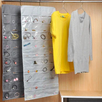 

Newly Hanging Storage Bag 80 Compartments Jewelry Storage Washable Wall-Mounted Storage Bag for Home TE889