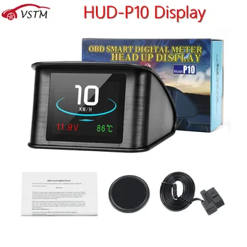 

Hud GPS OBD P10 Computer Car Speed Projector Digital Speedometer Display Fuel Consumption Temperature Gauge Diagnostic Tool