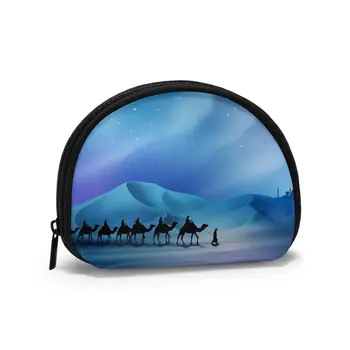 

Night Arabian And Camel On Desert Classic Style Wallet Genuine Wallets Short Purse Card Holder Wallet Woman Fashion High Quality