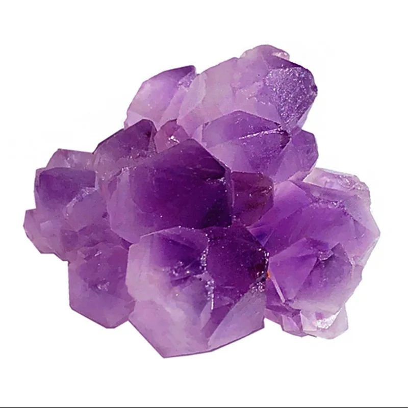 

hot Natural Lavender color Original Stone Pendant Necklace charm Crystal Cluster Perfect Fashion Wild Women Clavicle Jewelry