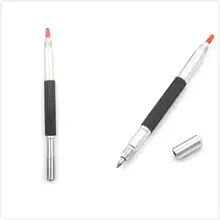 Stylo à Clip à Double extrémité, pointe tranchante en acier au tungstène, céramique coque en verre métal Construction outils de marquage 136mm