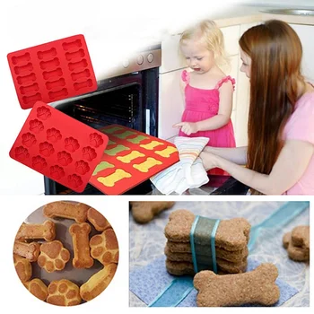 

Creative Dog Bone Dog Footprint Cake Mold 2-in-1 Silicone Baking Mold Food Grade Silicone Material Mould Baking Tool372