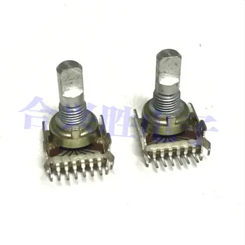 

10pcs 121 horizontal rotary potentiometer double B20K amplifier audio mixer speaker potentiometer 6 feet
