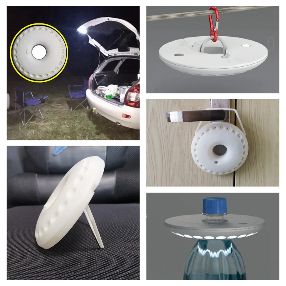 KB501 use AA battery super birght 24 led round shape hanging lanterns light for outdoor camping fishing car repair DIY lighting