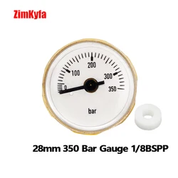 28mm Dial Precision Bourdon Tube Air Pressure Gauge Manometer 350Bar With 1/8BSP  (G1/8)Thread For PCP
