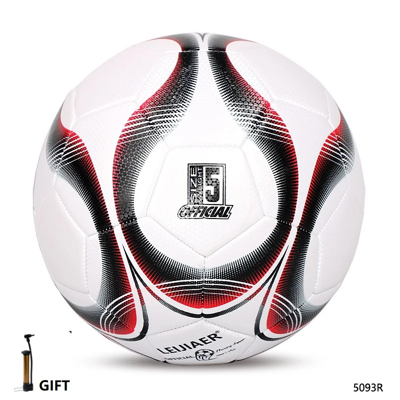 Профессиональный футбольный мяч, официальный размер 4, размер 5, футбольный мяч PU, футбольный мяч, тренировочный мяч voetbal futbol bola - Цвет: adult  red 5