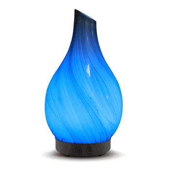 

Glass aromatherapy air humidifier mini inclined mouth aromatherapy moisturizer seven color light moisturizing diffuser