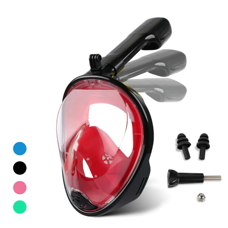 

Diving Mask Underwater Scuba Anti Fog Full Face Diving Mask Snorkeling Set with Snorkel support for gopro Foldable Snorkel 2019
