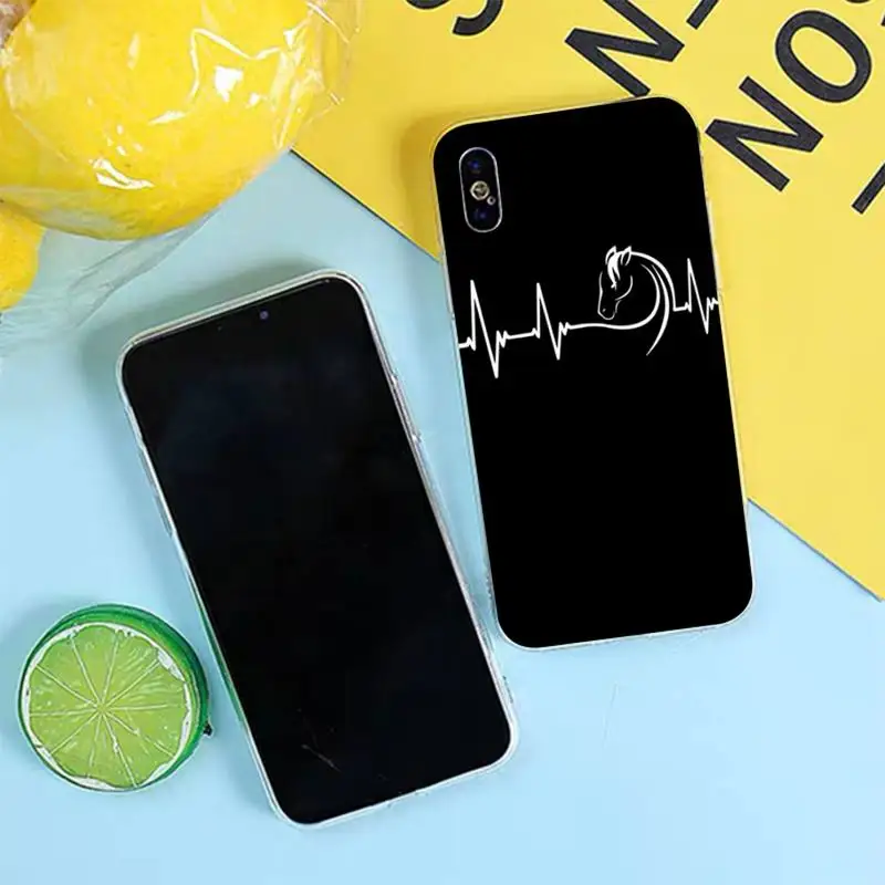 Horse Pony Horse Heartbeat Phone Case for iphone 13 8 7 6 6S Plus X 5S SE 2020 XR 11 12 pro XS MAX Horse Pony Horse Heartbeat Phone Case for iphone 13 8 7 6 6S Plus X 5S SE 2020 XR 11 12 pro XS MAX
