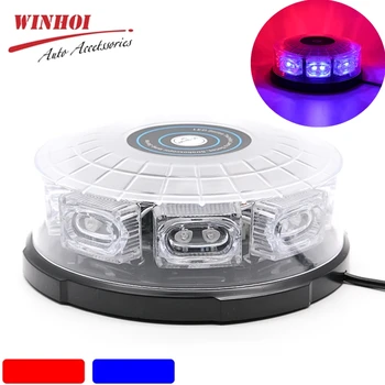 

Winhoi Car Strobe Light 12V 24V 16LED Flash Car Strobe Warning Light Car Beacon Lights Police Truck Roof Emergency Signal Lamp