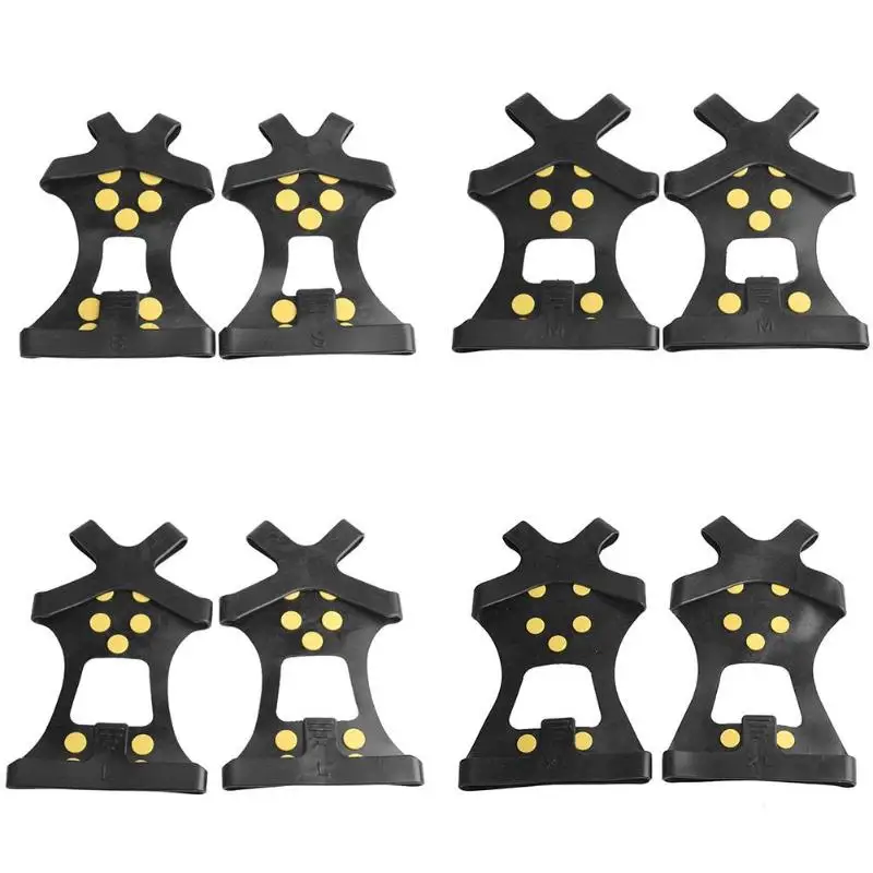 

10 Studs Universal Ice Snow Shoe Spiked Grips Cleats Crampons Winter Climbing Camping Anti Slip Shoes Cover Climbing Climbing