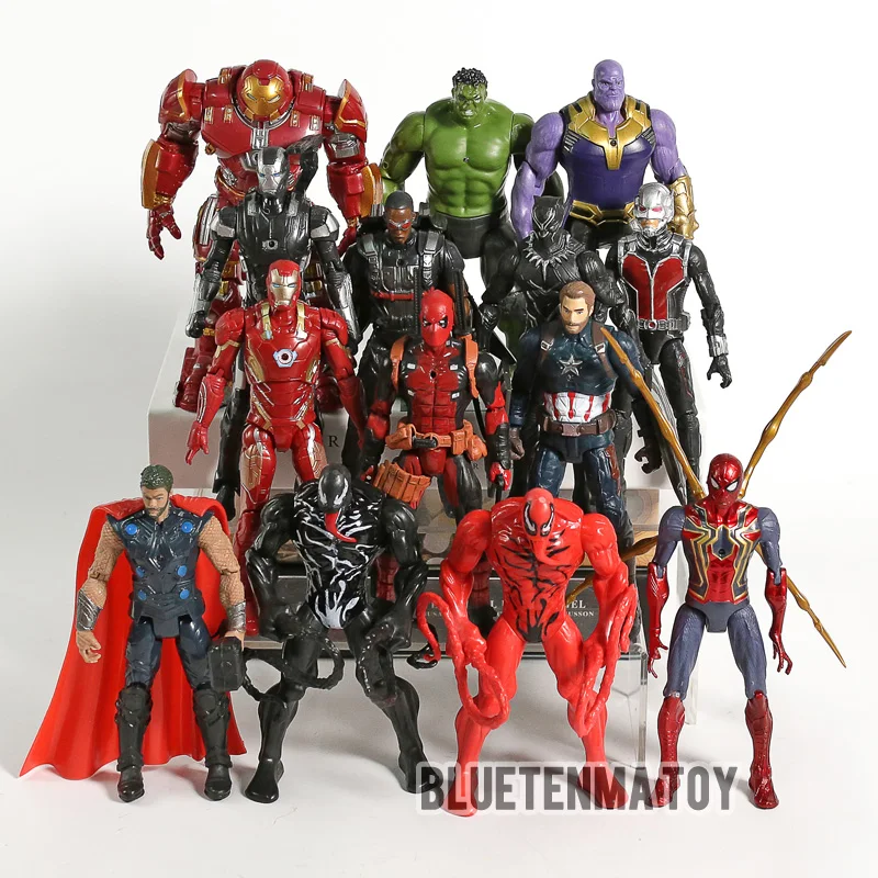 Экшн фигурки Marvel Мстители Веном карнидж Человек паук танос Дэдпул халкбастер