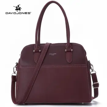 

DAVID JONES women handbag faux leather female shoulder bags big lady solid crossbody bag girl tote bag briefcase drop shipping
