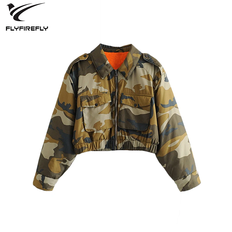 

Military Camouflage Winter Jacket Women Pocket Zipper Thick Warm Winter Coat Women Streetwear Korean Casual Female Parka Coats
