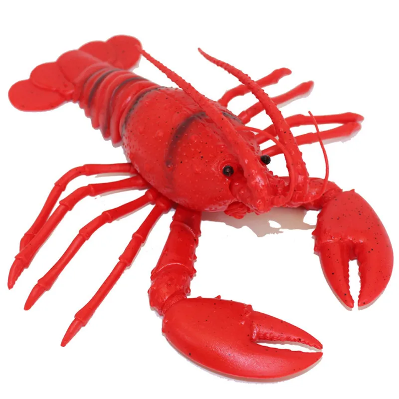 

Simulated lobster crab model soft rubber animal toys plastic large lobster