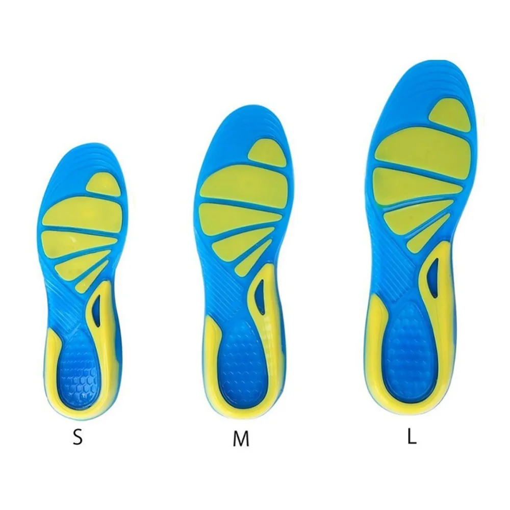 Silicon Gel Insoles Foot Care For Plantar Fasciitis Heel Spur Running Sport Insoles Shock Absorption Pads Arch Orthopedic Insole