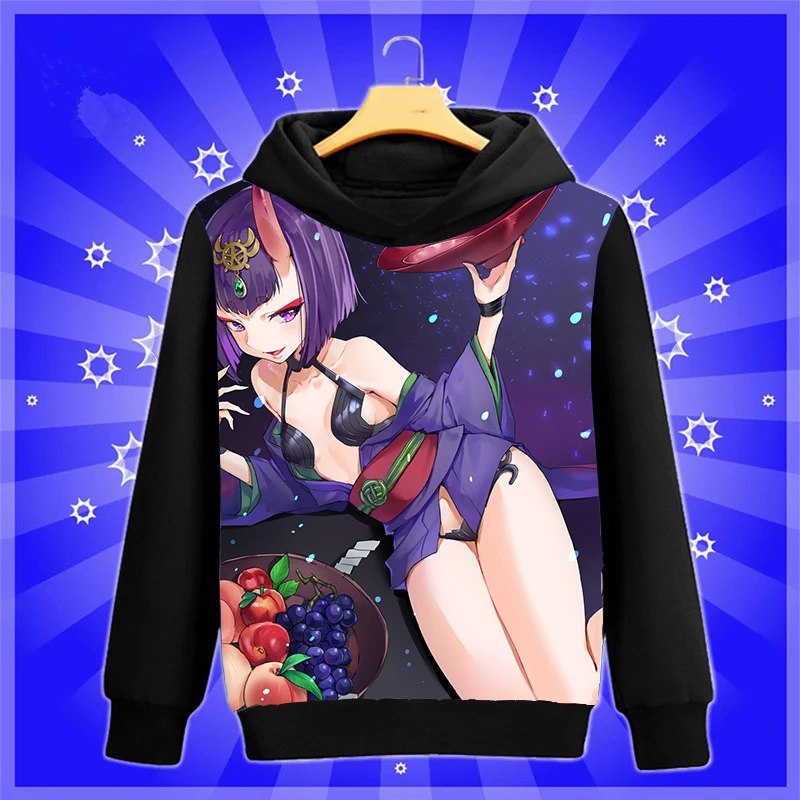 Крутая аниме-Толстовка Fate/Grand Order Shuten-douji Косплей Толстовка с капюшоном Мода Весна Осень Мужчины Женщины пуловер пальто