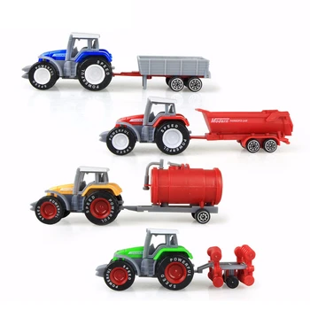 

4pcs Coolplay Mini Alloy Engineering Car Model Tractor Toy Dump Truck Model Classic Toy Vehicle Mini Gift for Boys Truck Toy